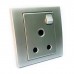 Schneider Electric Vivace Switched Socket 15A 250V 1 Gang Aluminium Silver Socket KB15_15_AS