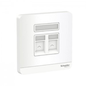 Schneider Electric Wallplate AvatarOn White 2 Gang S Keystone Wallplate E8332RJS_WE