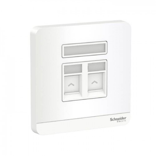 Schneider Electric Wallplate AvatarOn White 2 Gang S Keystone Wallplate E8332RJS_WE