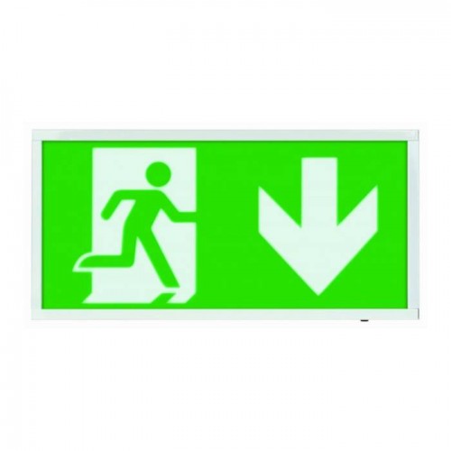 Scolmore ESP Duceri Emergency Exit Sign Board 3W LED Down Sign Board EMLED3WMEXBOXD (Dubai Civil Defence Approved)