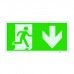 Scolmore ESP Duceri Emergency Exit Sign Board 3W LED Down Sign Board EMLED3WMEXBOXD (Dubai Civil Defence Approved)