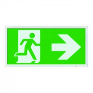 Scolmore ESP Duceri Emergency Exit Sign Board 3W LED Right Sign Board EMLED3WMEXBOXR (Dubai Civil Defence Approved)