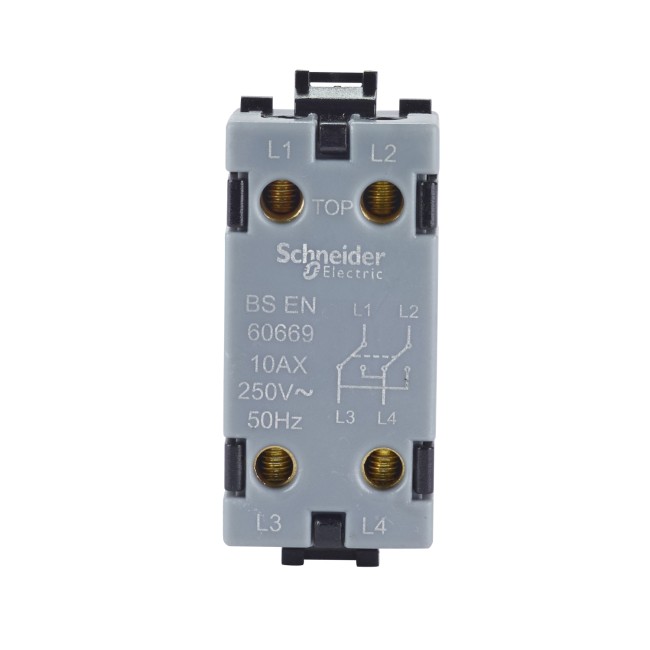 Schneider Ultimate Grid system - 1-pole switch module - 1 gang - black ...